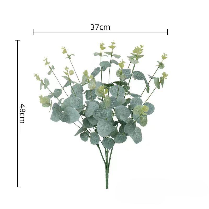 1/2Pcs Of Eucalyptus Leaf Stems Green Artificial Plants For Living Room Decoration Bride Wedding Vases Flowers Bouquet Decor