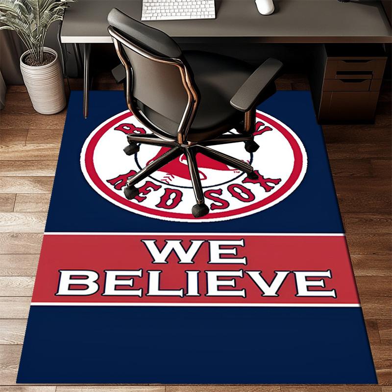 Boston Sox Hockey Floor Mat for Living Room, Game Rooms, Office, Bedroom, Office Floor Mat Playful Design, Christmas Fan Gifts