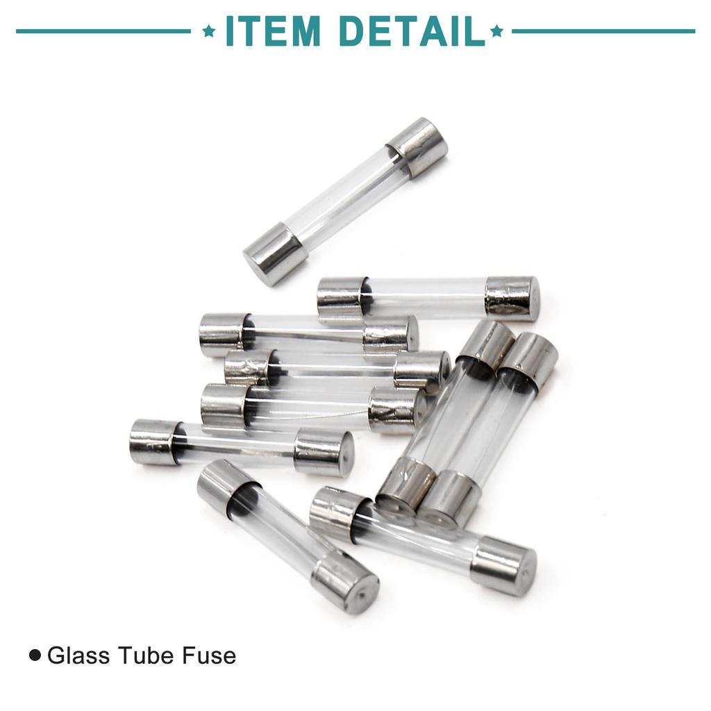 ACROPIX 10 Stück Glasrohrsicherung Schnelltyp Auto Universal 0,2 x 1,2 Zoll
