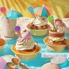 100-500 Pcs Summer Ice Cream Stickers Roll Holographic Ice Cream Cone Stickers Colored Waterproof Self-Adhesive Decals for Gift