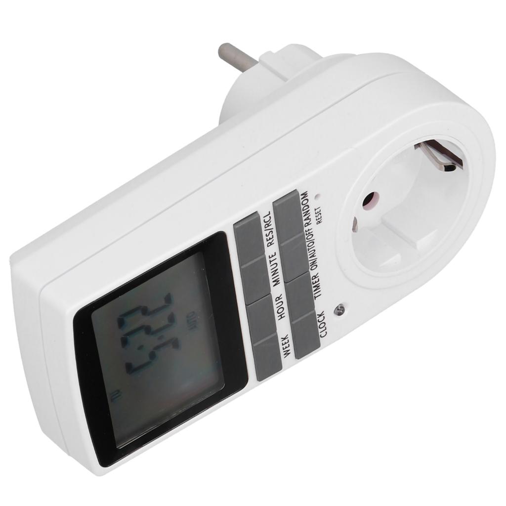 Digitaler programmierbarer Steckdosen-Timer Smart Timing Schalter Steckdose Zubehör für Lampe Ventilator