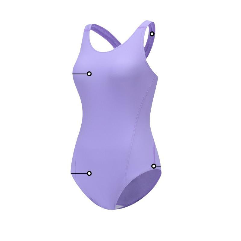 Women's Tummy Control Slimming Lycra Racing Swimsuit with Chest Pads