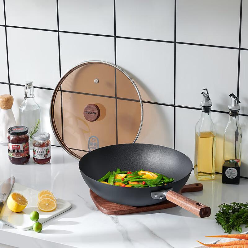 Deshrang 32cm Wrought Iron Non-Stick Wok