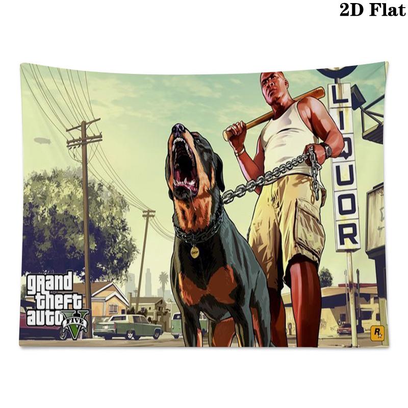 Gta Wall Tapestry Aesthetic Wall Hanging Printed Fabric Blanket Decorative Tapestries for Bedroom Living Room Home Decor