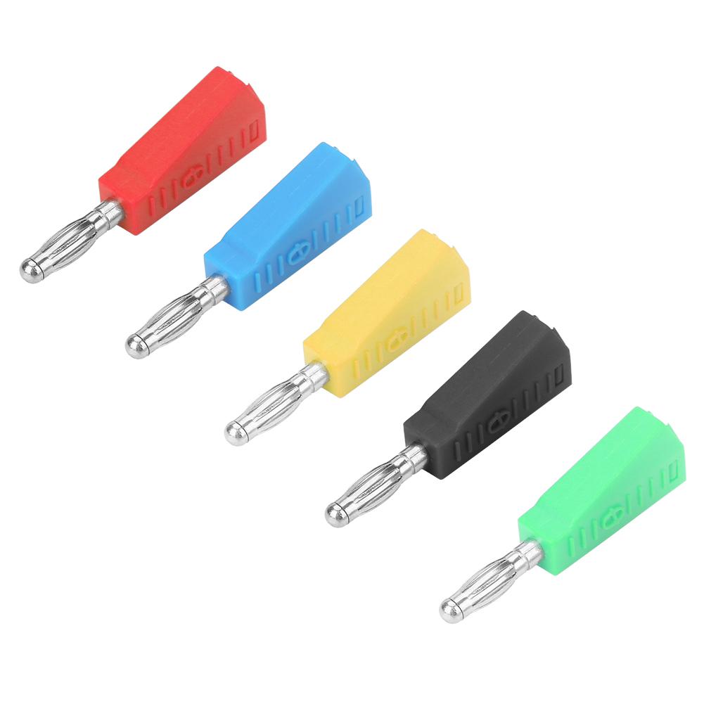 10pcs P3002 4mm Nickel Plated Speaker Banana Plug Connector Test Probe Binding Post
