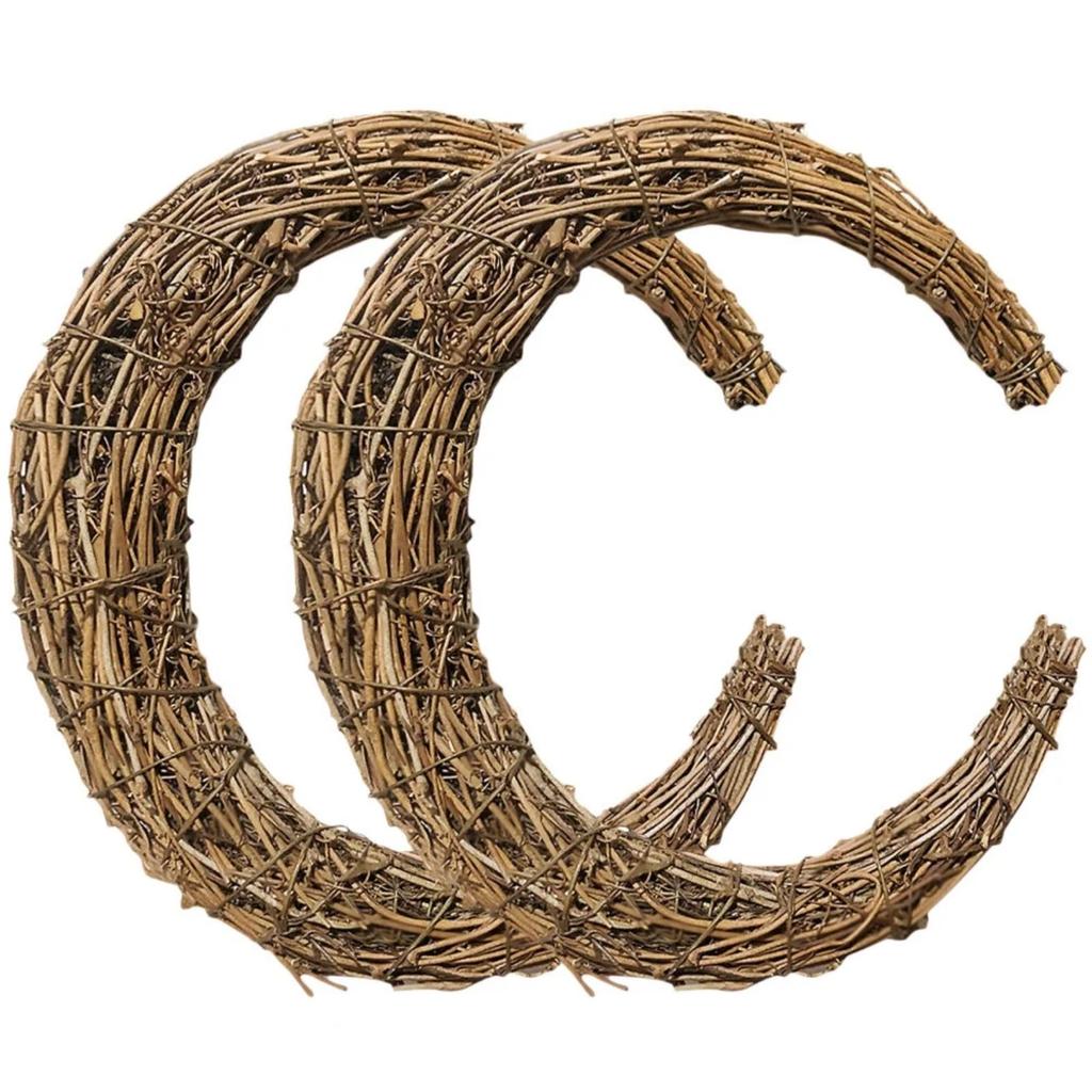 Moon Shape Wreath Rings Branch Wreath For Crafts