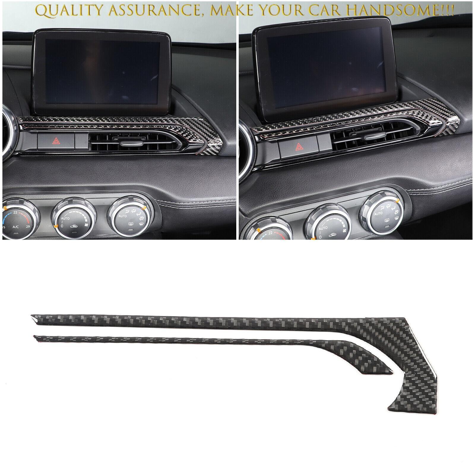 For Mazda MX-5 Miata 2016-2024 Real Carbon Fiber Console AC Air Outlet Vent Trim