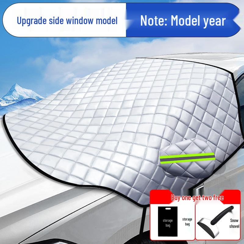 Universal Half Car Cover for Winter: Anti-Frost and Anti-Snow Protection for Front Windshield.