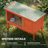 Wooden Rabbit Hutch, Guinea Pig Hutch with Asphalt Roof, Outdoor Elevated Bunny House for Rabbits, Chinchillas