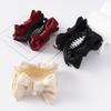 Korean Rainbow Hair Clips Claw Crabs Mink Fluff Hair Ball For Barrettes Bun Hair Clamps Pearl Hairpin Ponytail Hair Accessories