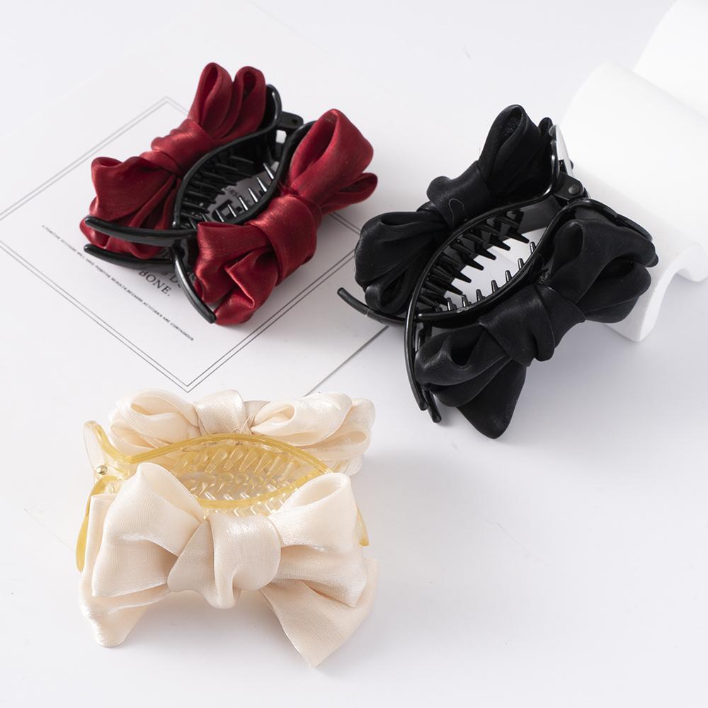 Korean Rainbow Hair Clips Claw Crabs Mink Fluff Hair Ball For Barrettes Bun Hair Clamps Pearl Hairpin Ponytail Hair Accessories