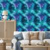 Watercolor Galaxy Wallpaper Turquoise, Blue and Navy Blue 50x1000