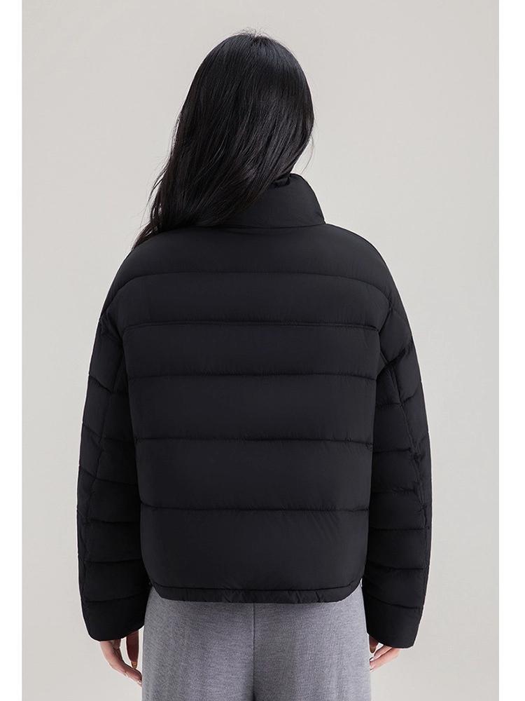 Women’s Short Quilted Stand Collar Windproof Warm Winter Jacket