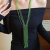 Colorful Glass Bead Multi-Layer Tassel Necklace: Elegant & Versatile Clavicle Chain for Women