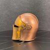 Copper Barbute Helmet with Faceplate, Battle Ready Knight Armor for SCA, LARP Medieval Warfare