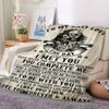 1pc Skull Love Quote Blanket, Lightweight Flannel Throw For Sofa, Bed, Travel, Camping, Livingroom, Office, Couch, Chair, And Bed,