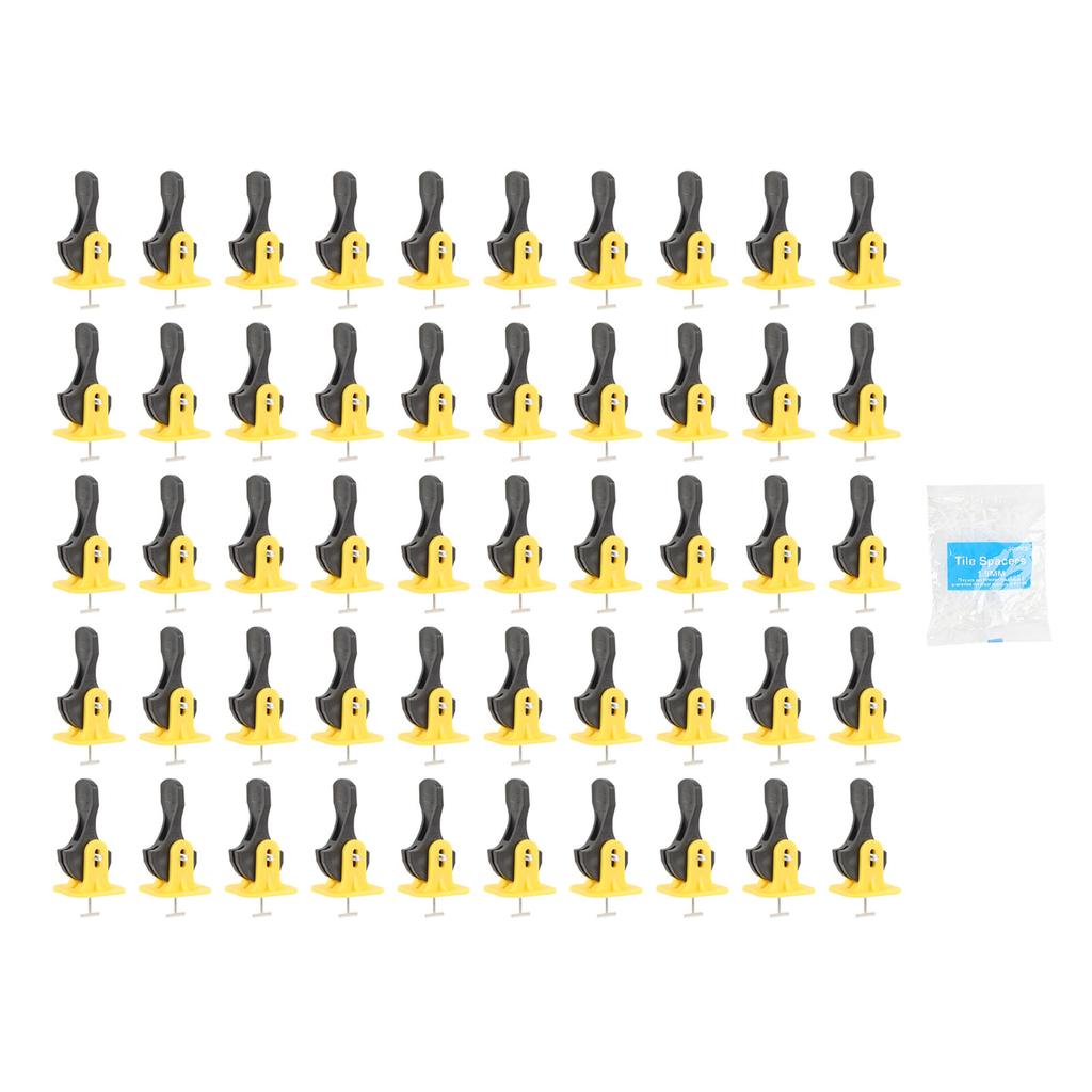 50 Pcs Tile Leveling System Kit High Efficiency Easy to Use Portable Floor Leveler Spacers Kit for Floor