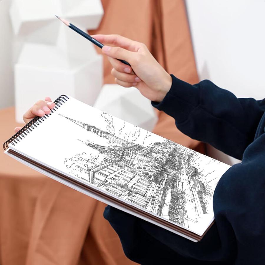 

Креатос 9 x 12 Скетчбук Скетчпад с верхней спиралью 100 листов 68 фунтов 100 г/м² бумага для рисования 1 упаковка United States