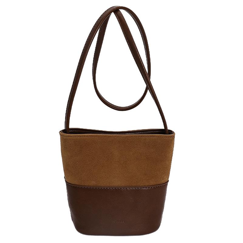 Bucket Bag, Single-shoulder Bag, Versatile and High-end Casual Commuting Crossbody Bag