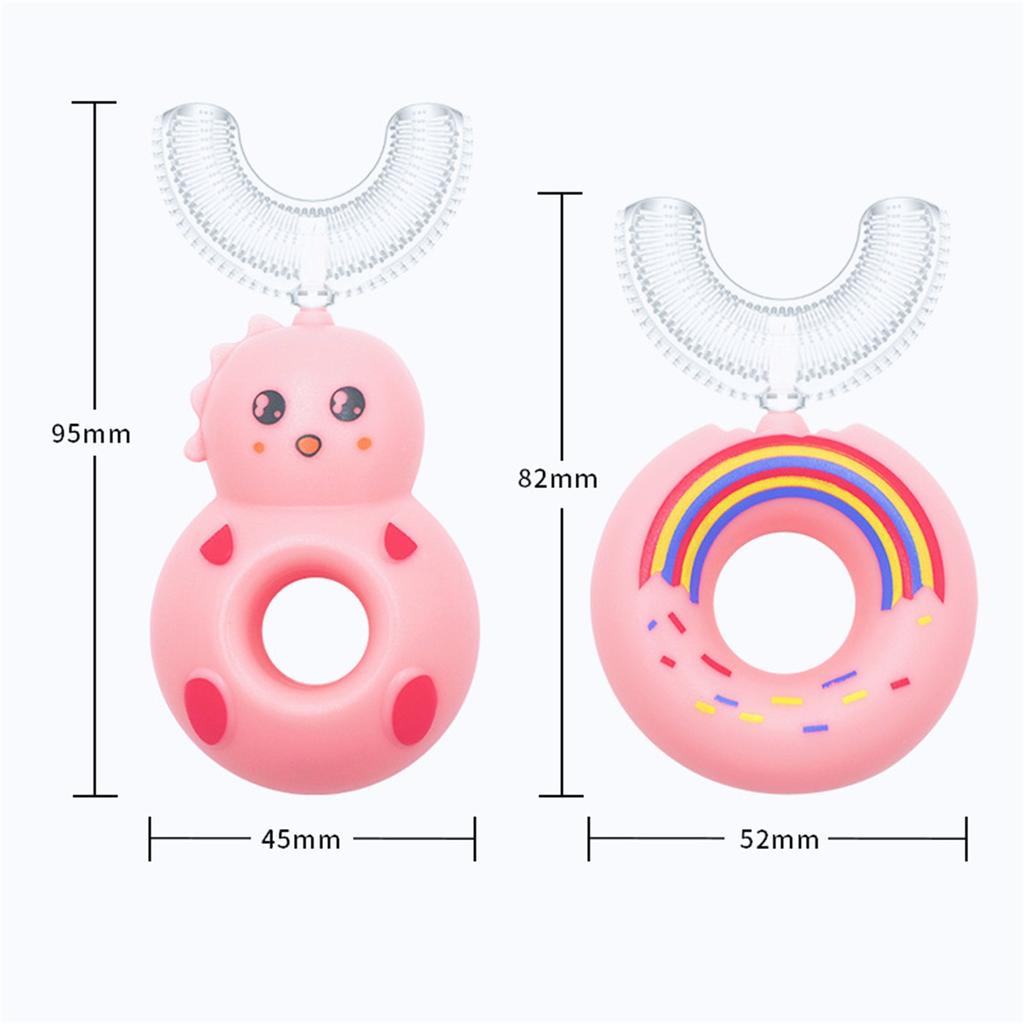 U-förmige Zahnbürste für Kinder, 360 ° Tiefenreinigungs-Massagezahnbürste, aufhellende U-Typ-Modellierzahnbürste