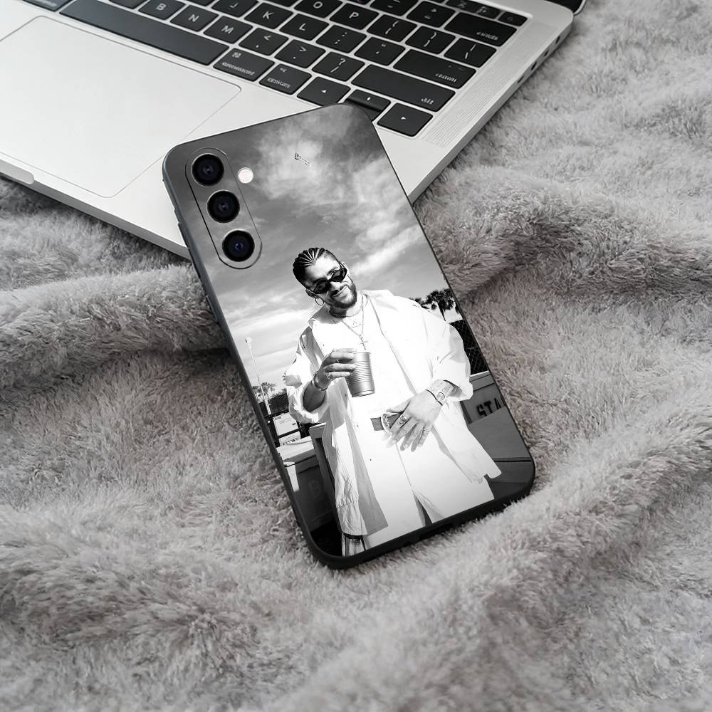 B-B-Bad -Bunny Phone Case For Samsung Galaxy A73,A71 A72,A70,A53,A52,A51,Soft Silicone Black Cover