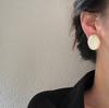 Korea Temperament White Geometry Ellipse Square Acrylic Stud Earrings for Women Trend Charms Piercing Jewelry Accessories Gifts