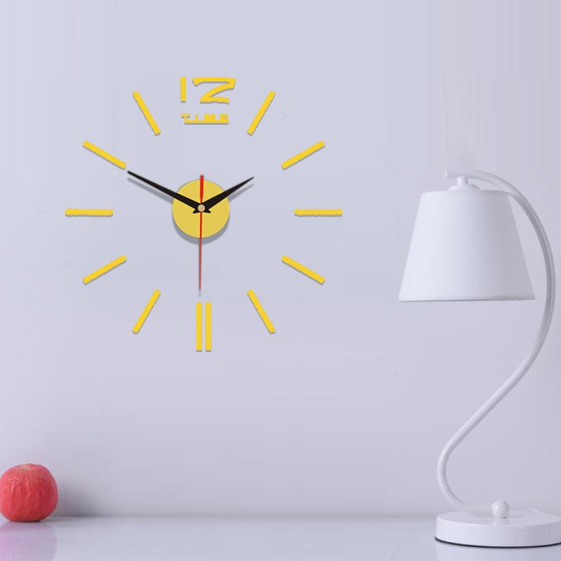 3D Creative Acrylic DIY Wall Clock for Living Room