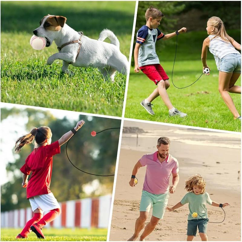 Bouncy Wrist Exercise Ball Hand Therapy Strengthening Elastic Rubber Rebound Trainer with Wristband for Rehabilitation Training