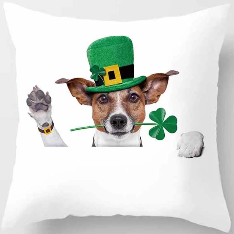 Funny Cartoon Dog Print Pillowcase Home Decor Car Sofa Cushion Cover (45cm*45cm)