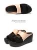 2025 Women's Korean-Style Peep-Toe Wedge Heel Slippers