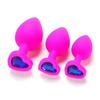 3pcs a Lot Heart-shaped Silicone Anal Plug G-spot Court Butt Plug Sexual Health Adult Sex Adult Supplies Sex Toys for Woman