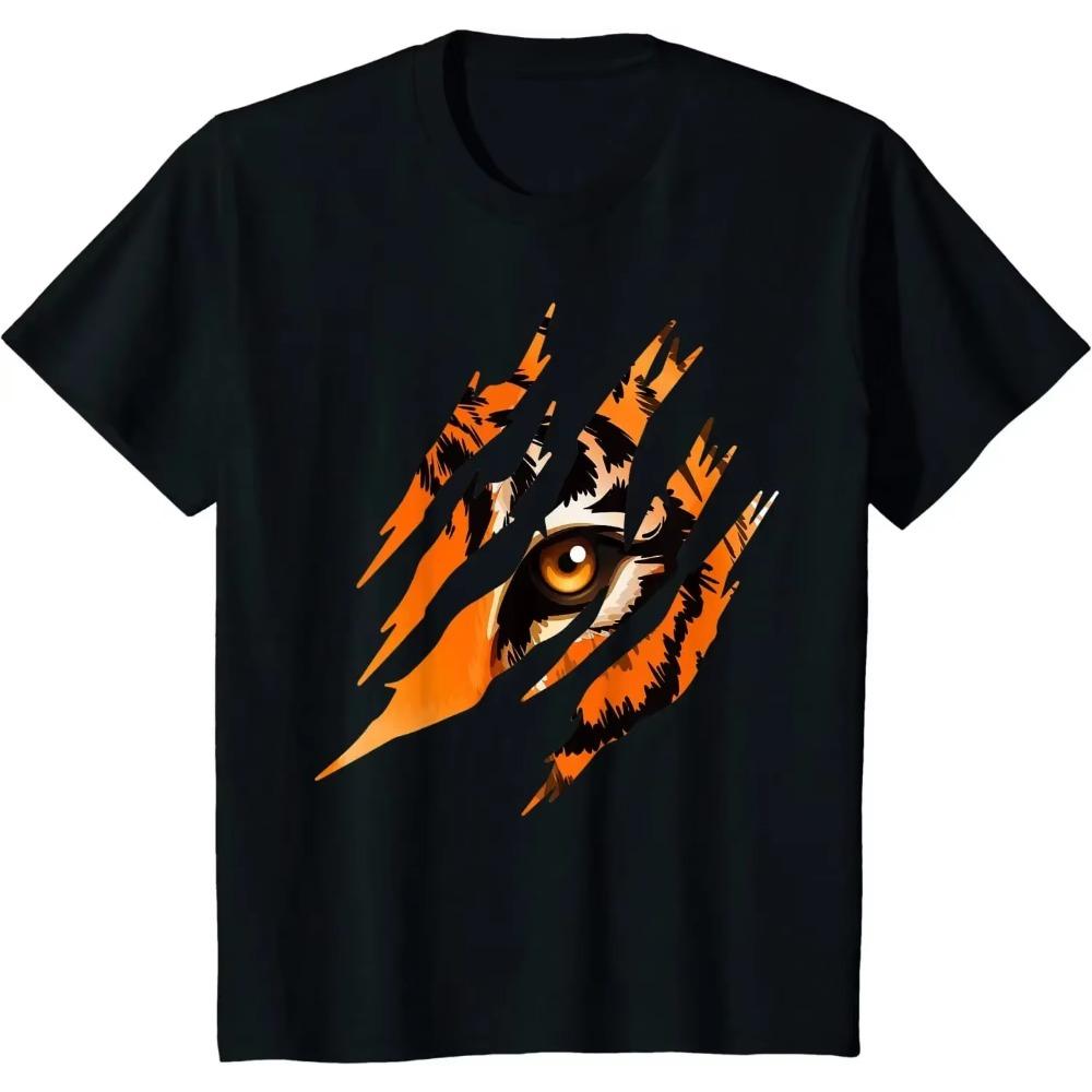 Tiger Eye Safari Zoo Wildlife Animal Zookeeper Costume Gift T-Shirt Streetwear Men Clothing New Arrivals 2023 Men  Four Seasons