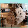 Plüsch West Highland Terrier Schlüsselanhänger mit kreativem Tierdesign für Geschenke und Zubehör