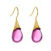 Luxury Blue Crystal Water Drop Dangle Earrings for Women Temperament  Multicolor Zircon Wedding Bride Charm Korea Jewelry Gift