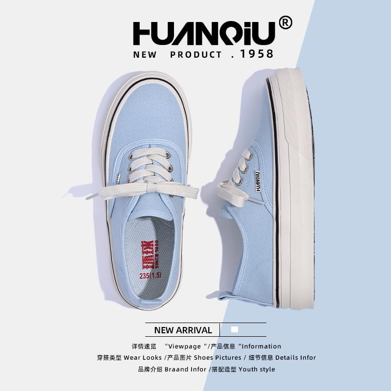 Global New Trendy Blue Canvas Shoes for Women ZHQ-XA398 Summer Popular Thin Platform Casual Board Shoes for Women