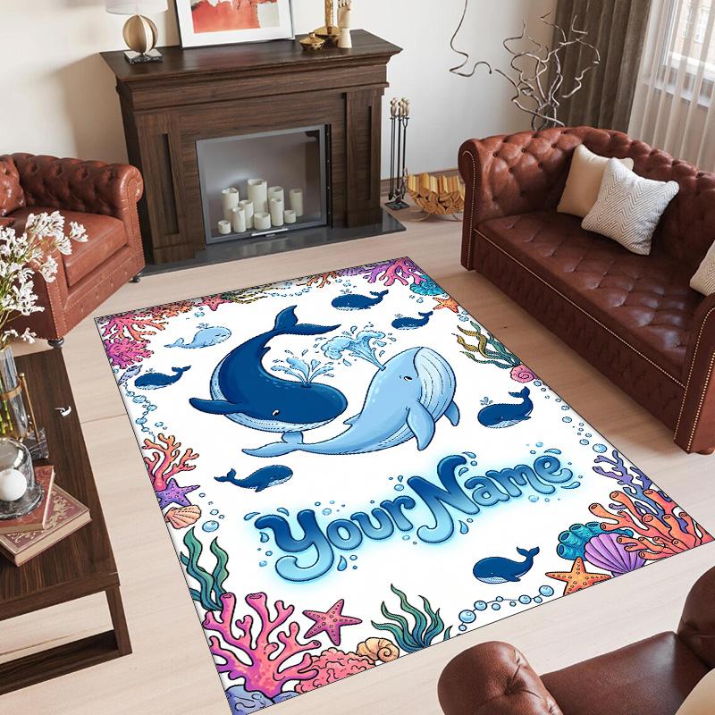 Adventure Travel Theme Crystal Velvet Rug Personalized Custom Name Text Soft Floor Mat Home Decor