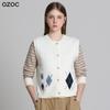 Ozoc Open Knit Argyle Vest Oz 001