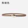 Leather Women'S Fine Belt Cowhide Retro Women'S Simple Hong Kong Style Premium Black Women'S Belt
