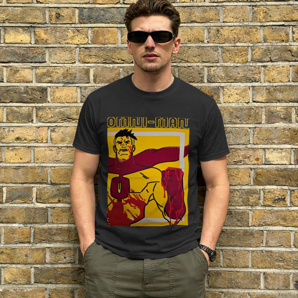 Invincibles Anime T Shirt for Unisex Cotton Vintage TShirt Round Collar Tee Shirt Short Sleeve Clothing Gift Idea