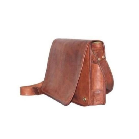 Men's Leather Vintage Laptop Bag Messenger Carry In Hand Briefcase Satchel