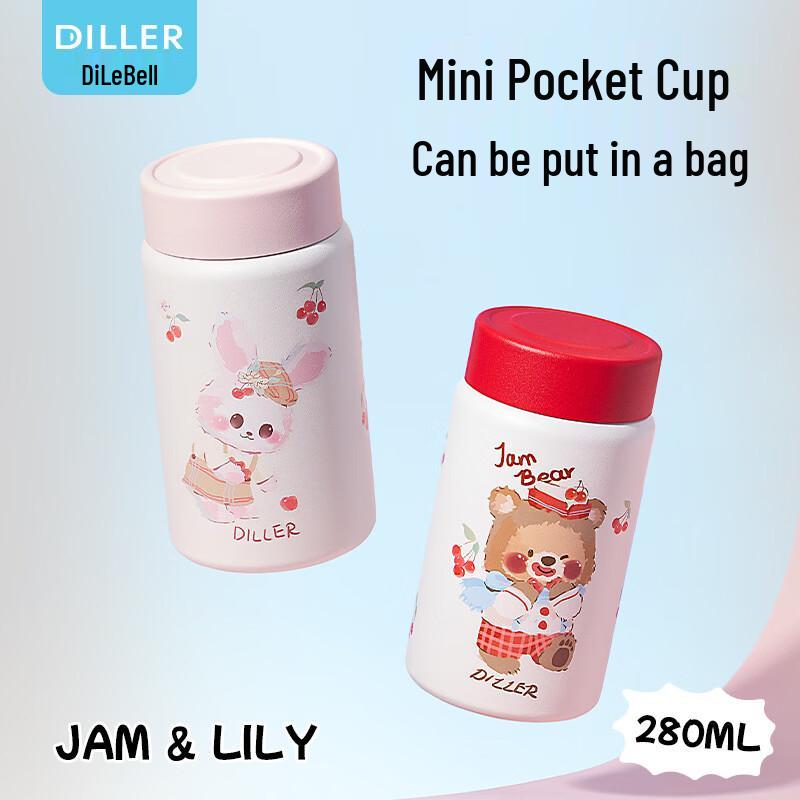 Diller 280ml Mini Portable Stainless Steel Thermos