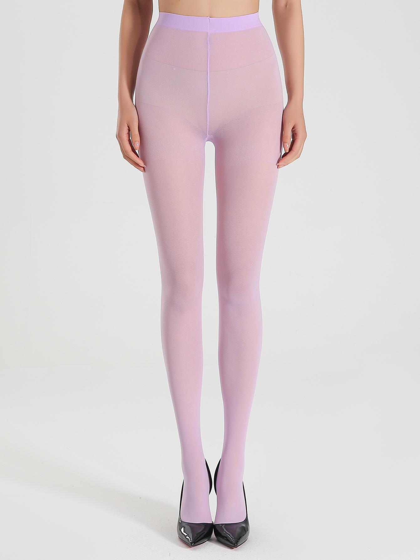 

A Pair Of Women S Light Purple High Class Tights Fashion Tights Sexy Leggings Super Stretch Pantyhose XS-M