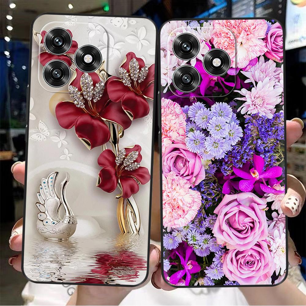 For Honor X5c Plus Case Luxury Painted Back Cover Soft Silicone Case For Honor X5c Plus X5 C Plus Proective Phone Cases Fundas