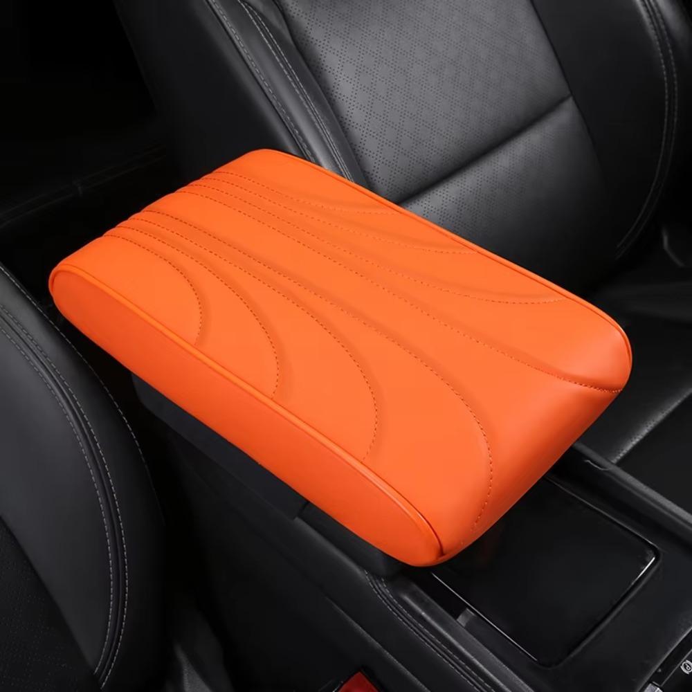 

Multi-color Car Central Armrest Pad Leather Car Height Increasing Pad Car Accessories оранжевый