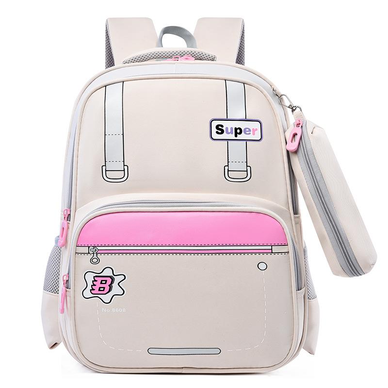 School bag New primary school school bag Grades 1-3 Reduce the burden Large capacity school bag Leisure backpack