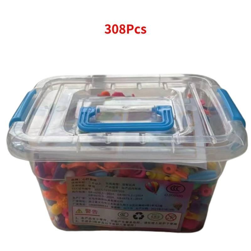 Children's Pop Bead Handmade Diy Material Puzzle Insert Play Little Girl Necklace Bracelet Kindergarten Girl Toy Plastic/plastic 200-1000 Beads