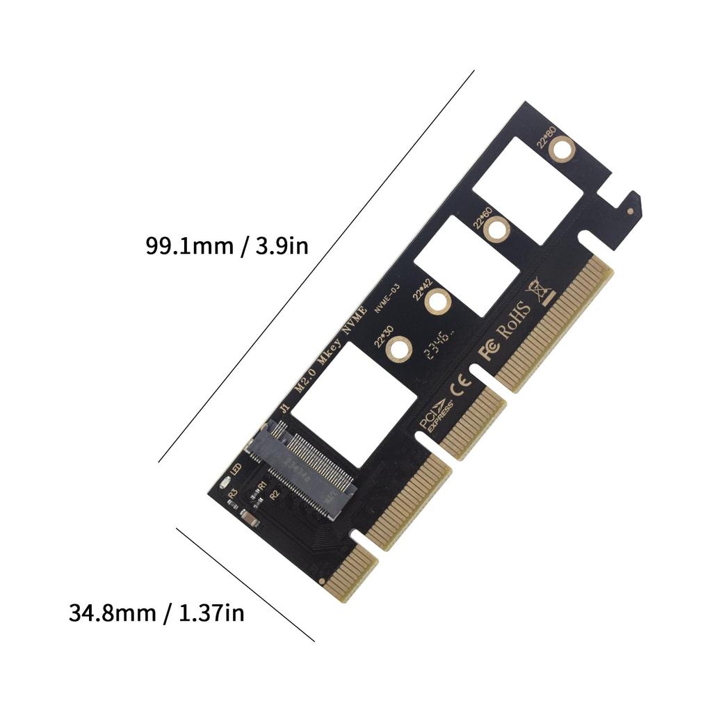 Duttek M2 PCIE Converter Adapter NVME X16 NVME PCIe X4 Adapter for NVMe Solid State PCIE X16 NVME Protocol Expansion Card M.2 PCI-e 4.0