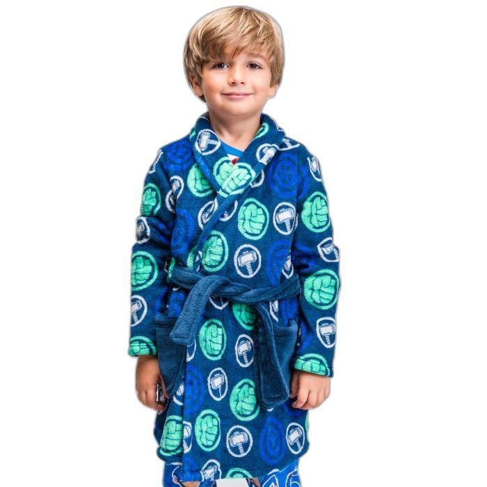 Peignoir polaire enfant - CERDA - Avengers - Bleu - 4 ans - Synthétique
