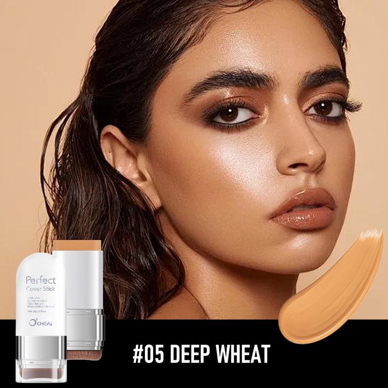 OCHEAL Thin & Comfortable Hydrating Concealer Foundation Cream - Long-Lasting Natural Makeup with Brush Head