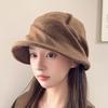 Retro Wrinkled Woolen Bucket Hat Women's Autumn and Winter Niche Versatile Temperament Basin Hat Shows Small Face Warm Bucket Hat